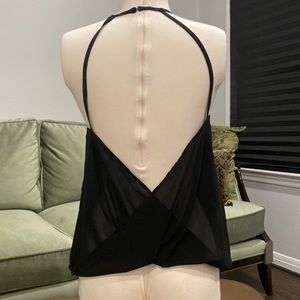 See through back low cut back with beautiful stitching in the front